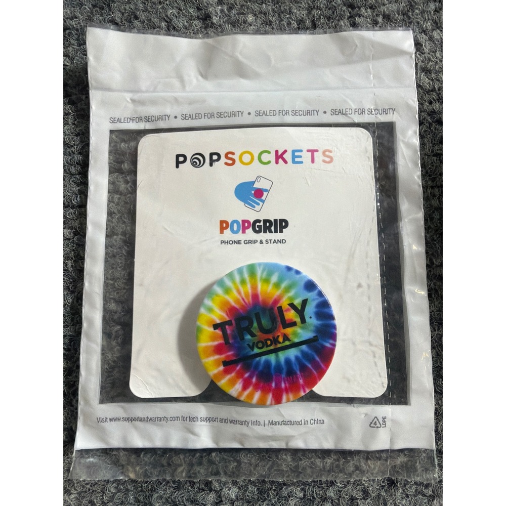PopSockets PopGrip Truly Vodka Tie Dye Rainbow Phone Grip and Stand New Sealed